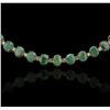 Image 1 : 14KT Yellow Gold 37.26ctw Emerald and Diamond Necklace