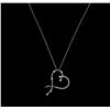 Image 2 : 14KT White Gold 0.83ctw Diamond Pendant With Chain