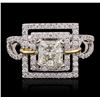 Image 2 : 18KT Two-Tone Gold 2.09ctw Diamond Ring