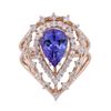 Image 2 : 14KT Rose Gold 2.39ct Tanzanite and Diamond Ring