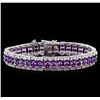 Image 1 : Crayola 12.16ctw Amethyst Bracelet - .925 Silver