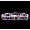 Image 2 : Crayola 12.16ctw Amethyst Bracelet - .925 Silver