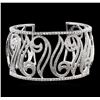 Image 1 : 8.02ctw Diamond Cuff Bracelet - 14KT White Gold