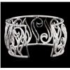 Image 2 : 8.02ctw Diamond Cuff Bracelet - 14KT White Gold