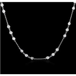 14KT White Gold 2.96ctw Diamond Necklace