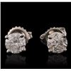 Image 1 : 14KT White Gold 1.35ctw Diamond Stud Earrings