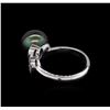 Image 3 : 0.37ctw Pearl and Diamond Ring - 14KT White Gold