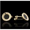 Image 1 : 18KT Yellow Gold Black Onyx Bulgari Cuff Links