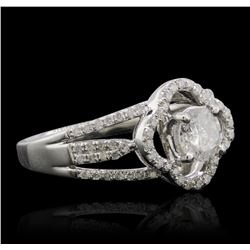 14KT White Gold 0.97ctw Diamond Ring