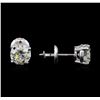 Image 2 : 1.40ctw Diamond Stud Earrings - 14KT White Gold