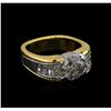 Image 1 : Platinum and 18KT Yellow Gold 4.91ctw Diamond Ring