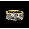 Image 2 : Platinum and 18KT Yellow Gold 4.91ctw Diamond Ring