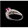Image 3 : 2.46ct Ruby and Diamond Ring - 18KT White Gold