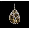 Image 1 : 13.38ct Citrine and Diamond Pendant - 14KT Yellow Gold