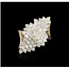 Image 2 : 14KT Yellow Gold 1.52ctw Diamond Ring