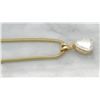 Image 5 : 0.76ct Diamond Pendant With Chain - 14KT Yellow Gold