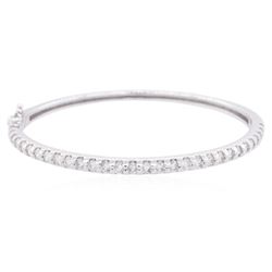 14KT White Gold 2.68ctw Diamond Bangle Bracelet