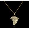 Image 1 : 14KT Yellow Gold Jesus Pendant With Chain