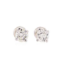 1.07ctw Diamond Stud Earrings - 14KT White Gold