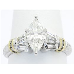 1.29ctw Diamond Ring - 18KT Two-Tone Gold