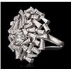 Image 1 : 18KT White Gold 3.58ctw Diamond Ring