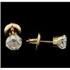 Image 2 : 1.56ctw Diamond Solitaire Earrings - 14KT Yellow Gold