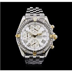 Breitling Stainless Steel Diamond Windrider Crosswind Men's Watch