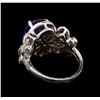 Image 3 : 3.80ct Tanzanite and Diamond Ring - 14KT White Gold