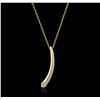 Image 1 : 14KT Yellow Gold 0.25ctw Diamond Pendant With Chain