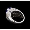Image 3 : 3.35ct Tanzanite and Diamond Ring - 14KT White Gold