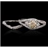 Image 3 : 14KT White Gold 1.32ctw Diamond Ring and Guard