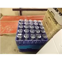 DISHWASHER TRAY - DIVIDED - SINGLE BASE UNIT WITH 2 RISERS TO MAKE DEEPER - WITH WINE GLASSES