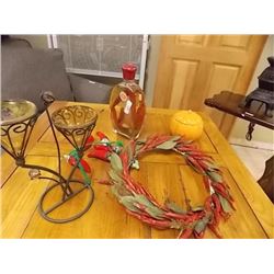 RED HOT CHILLI PEPPER RING AND OIL BOTTLE &PUMPKIN PUMPKIN TRINKET BOX  & TEA LIGHT