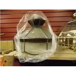BRASS & GLASS CEILING LIGHT - BLACK