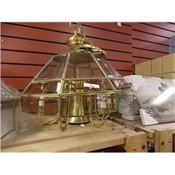 BRASS & GLASS CEILING LIGHT - GOLD