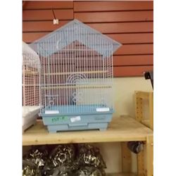 NEW BIRD CAGE - 355 - H - BLUE - 14"  X 12" X 20" H