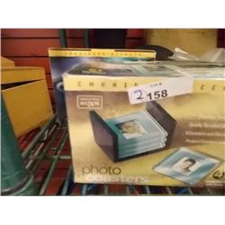 BOX OF PHOTO COASTERS - 2 TTL