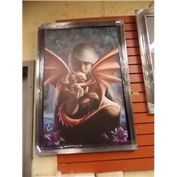 FRAMED PRINT - BABY OF THE DRAGONKIN - ANNE STOKES GALLERY ESTIMATE - $575