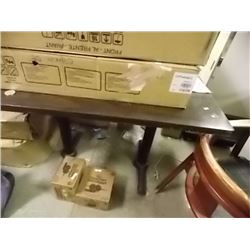 CONTEMPORARY DINING TABLE WITH METAL BASE - NO CHAIRS