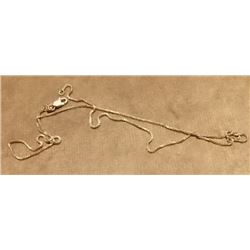 NECKLACE - 925 STERLING SILVER CHAIN - STAMPED "MJI 925 ITALY" - GVW - .7 GM - 16" LONG