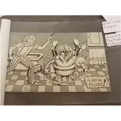 AUTHENTIC PROPAGANDA POST CARD FROM WWII - "HITLER" - 1943 - "SLAM THE AXIS POST CARD"