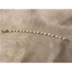 BRACELET - STAMPED 925 - WITH INLAID ABALONE - FROM ESTATE - ~GVW 85 GMS