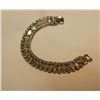 Image 2 : VINTAGE BRACLET - TRIPLE ROW CLEAR RHINESTONES - ~7 ½" LONG