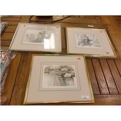 FRAMED PICTURES - FRAMED - MATTED AND HAND SIGNED BY ARTIST - PROVIDENCE ON BACK