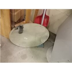 VINTAGE ROUND BEVELLED GLASS MIRROR