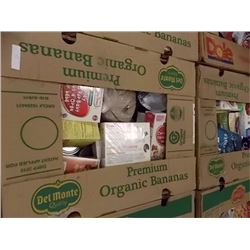 BANANA BOX OF ASSORTED FOODS