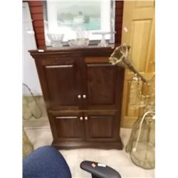 MAHOGANY CABINET - 4 DOOR