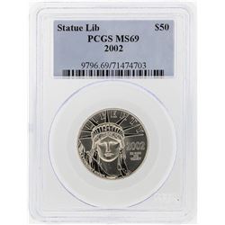 2002 $50 Platinum American Eagle Coin MS69