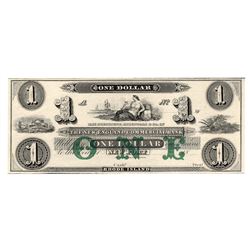 1800s $1 The New England Commercial Bank Note