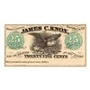 Image 1 : 1862 25 cents James C. Knox NY Note